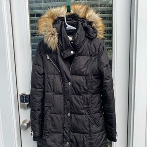 Beautiful RACHEL by Rachel Roy Coat with fur-lined hood